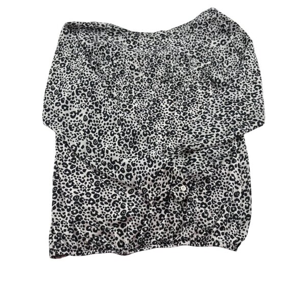 Ann Taylor LOFT Womens Petite Blouse Size XS Leopard Print Long Sleeve - Picture 4 of 4